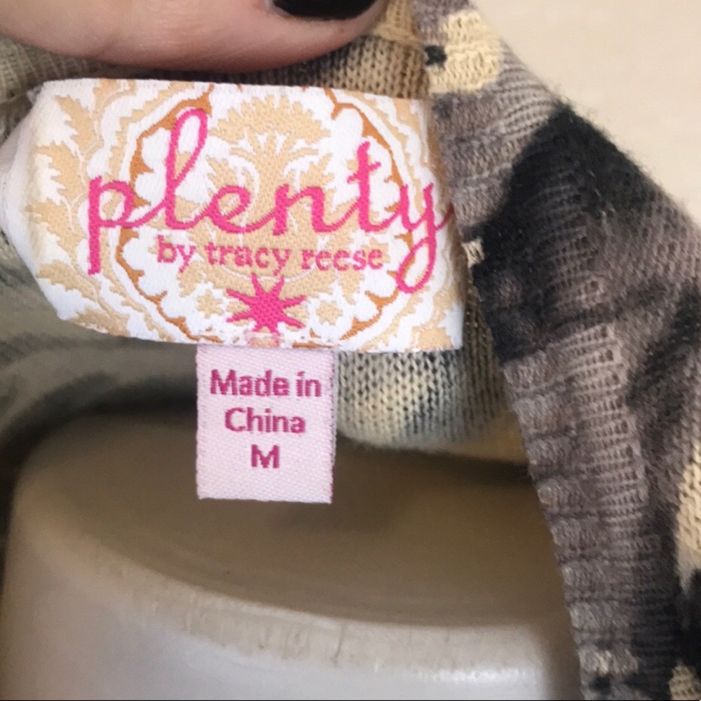 Tracy Reese Career Blue And Beige Floral Cardigan - Picture 3 of 4